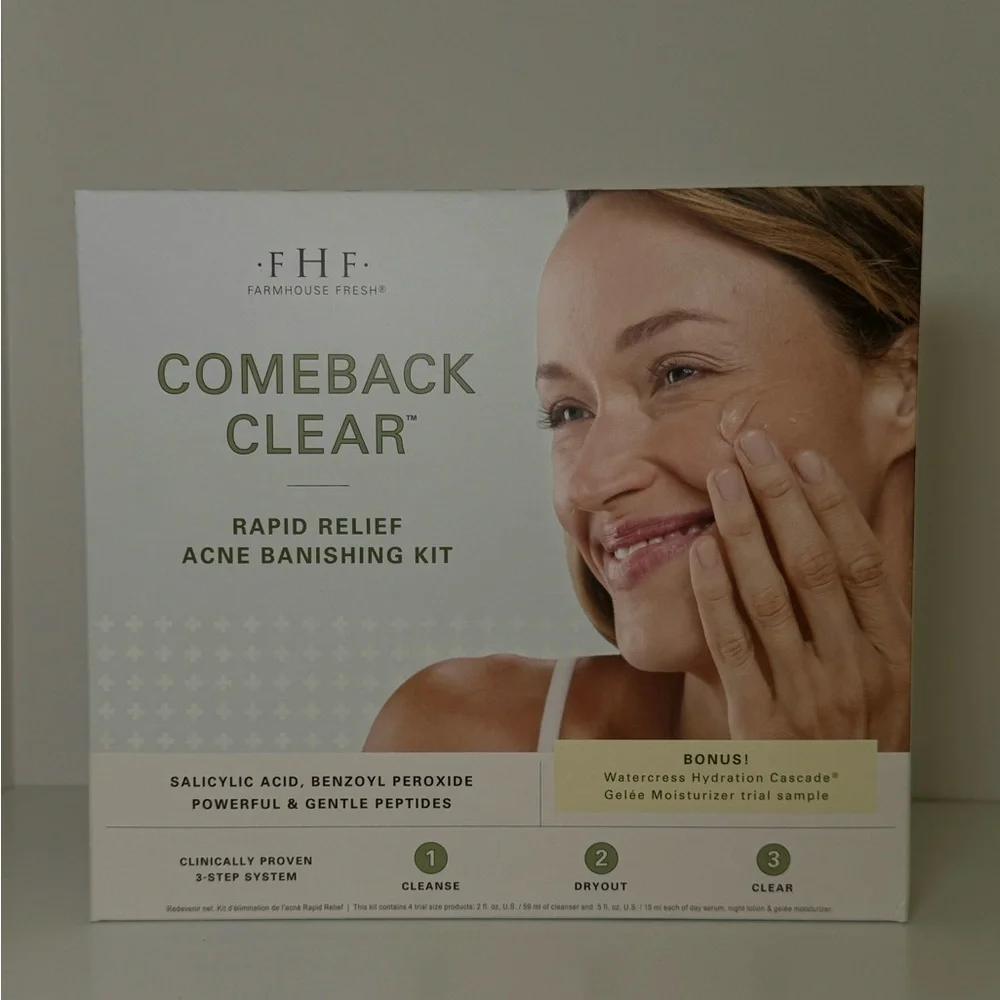 Farmhouse Fresh SEALED Comeback Clear Acne Banishing Kit *NEW* - Picture 1 of 7